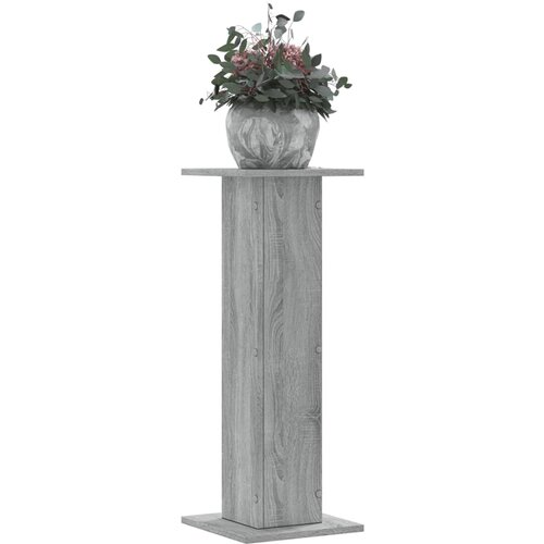 VidaXL Stojalo za rastline 2 kosa siva sonoma 30x30x80 cm inž. les Slike