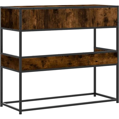VidaXL Konzolni stol boja hrasta 90x35x80 cm konstruirano drvo Slike