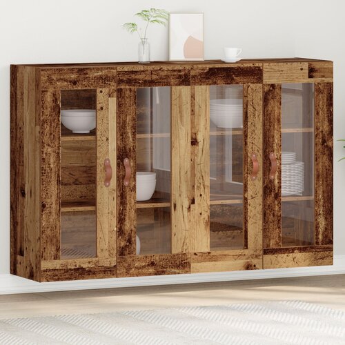 vidaXL Stenske omare 2 kosa Stari les 69.5x34x90 cm Cene