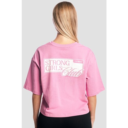 GymBeam Ženska majica Girls Club Boxy Pink Slike