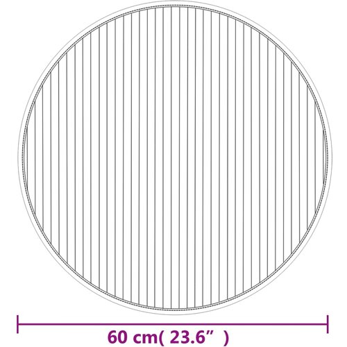  Okrugli tepih sivi 60 cm bambus Slike