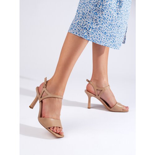 Sergio Leone Beige stiletto sandals by Slike