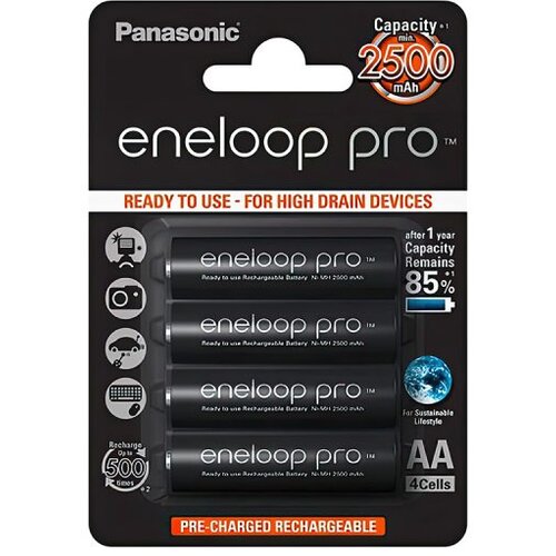 Panasonic punjive baterije eneloop pro AA/4B (BK-3HCDE/4CP) Slike