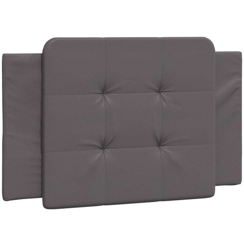 VidaXL Okvir za krevet s uzglavljem sivi 90x190 cm od umjetne kože Slike