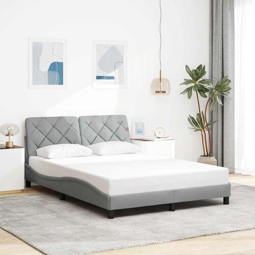 vidaXL Posteljni okvir brez vzmetnice svetlo siv 120x200 cm blago Cene