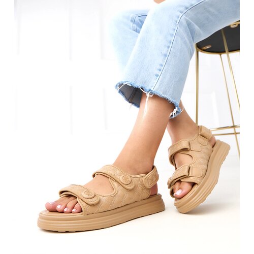  Dark Beige Sandals with Adjustable Straps Brodni Slike