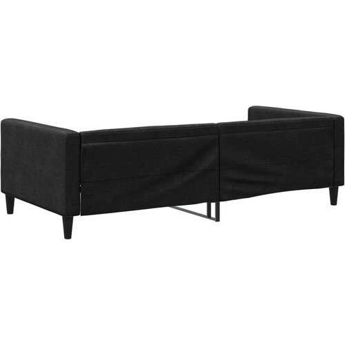 VidaXL Dnevni krevet crni 100 x 200 cm od tkanine Slike