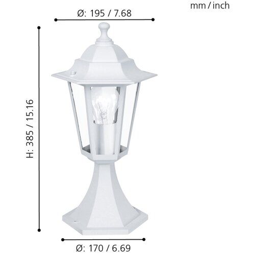 Eglo laterna 5 spoljna podna lampa/1, e27, bela Slike