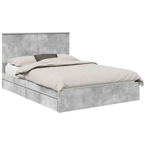  Okvir za krevet s ladicama Betonski sivi 150 x 200 cm Slike