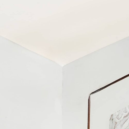  Komoda bijela 55 x 30 x 90 cm od masivnog drva bagrema Slike