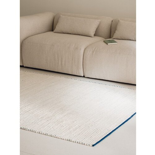 Noo.ma Modra/bež ročno tkana volnena preproga 200x300 cm Lenu &amp;ndash; Slike