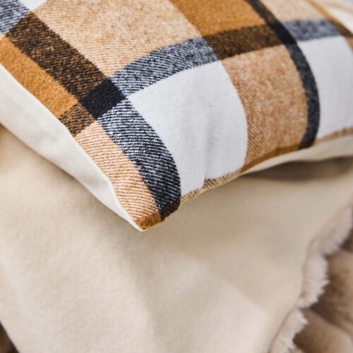 Douceur d int&amp;eacute;rieur Okrasna blazina 45x45 cm Ecossais &amp;ndash; Slike