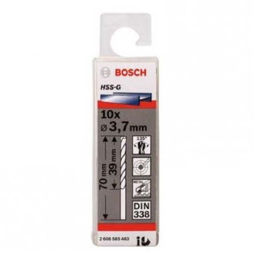 Bosch burgija za metal hss-g, din 338 3,7 x 39 x 70 mm pakovanje od 10 komada Cene