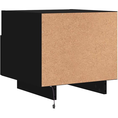 Noćni ormarić s LED svjetlima crni 40 x 39 x 37 cm Slike