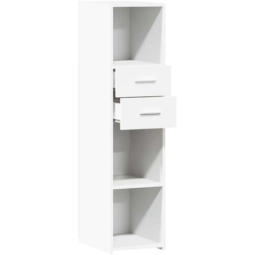 VidaXL Visoka komoda bijela 30 x 42,5 x 124 cm od konstruiranog drva Slike