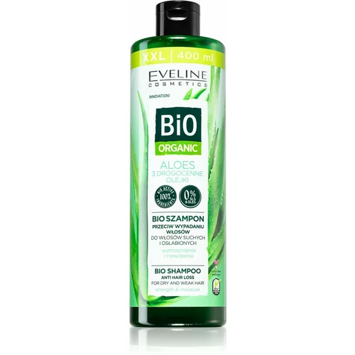 Eveline Cosmetics Bio Organic Natural Aloe Vera šampon protiv opadanja kose s aloe verom 400 ml