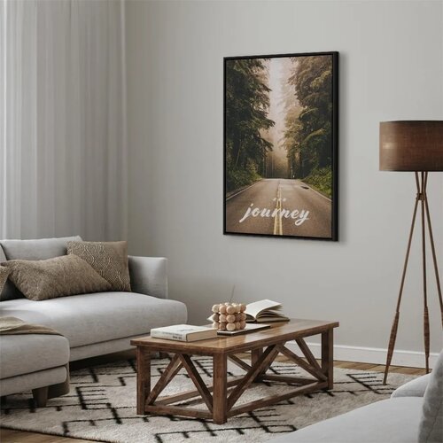  Slika - Journey Into The Unknown (1 Part) Vertical 60x90 U crnom drvenom okviru Cene