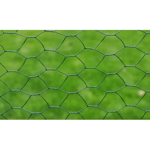  Žičana ograda za koko&amp;scaron;i s PVC oblogom 25 x 1 m zelena Slike