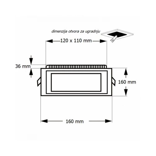  LED PANEL U/Z KNS2-12W 4000K Slike