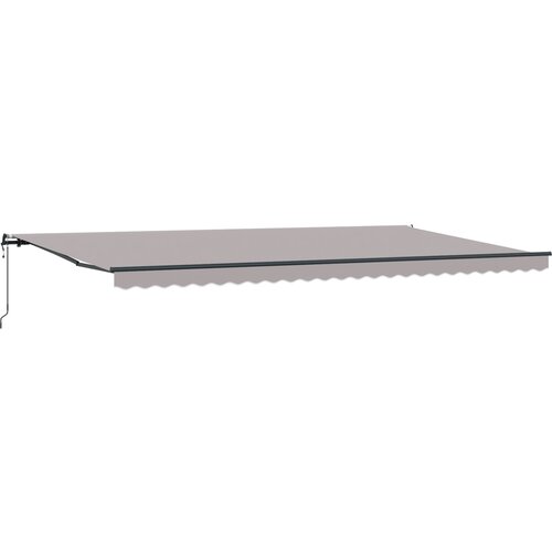 vidaXL Samodejna Retraktibilna Tenda Svetlo Siva 600x350 cm, (22145918) Cene