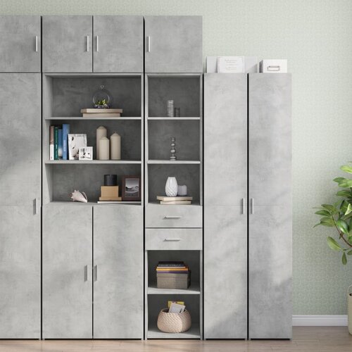 vidaXL Ozka omara za shranjevanje betonsko siva 40x42,5x225cm inž. les Cene