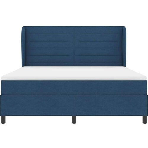 Box spring krevet s madracem Plava 180 x 200 cm tkanina Slike