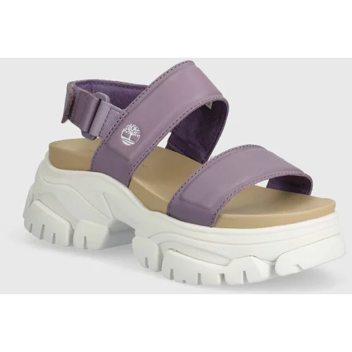 Timberland Usnjeni sandali Adley Way Sandal ženski, vijolična barva, TB0A2M79EAJ1