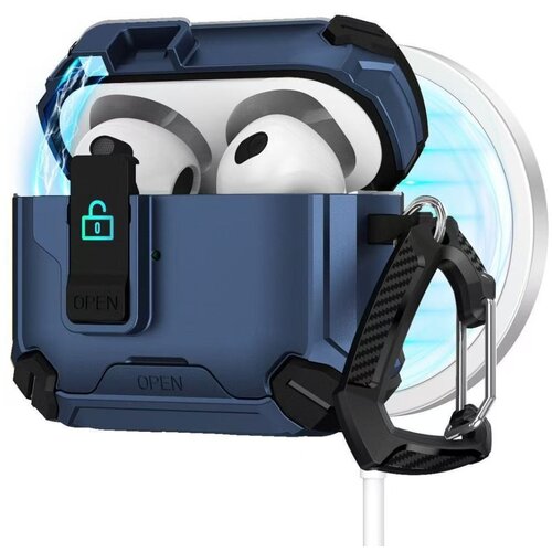 INF Magnetno modro ohi&scaron;je za AirPods 4: TPU PC za&scaron;čitni ovitek s stojalom, združljiv z MagSafe, (5000130174) Cene