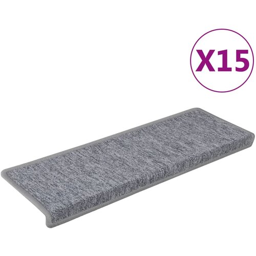 vidaXL Preproge za stopnice 15 kosov 65x21x4 cm bele in sive, (20787607) Cene