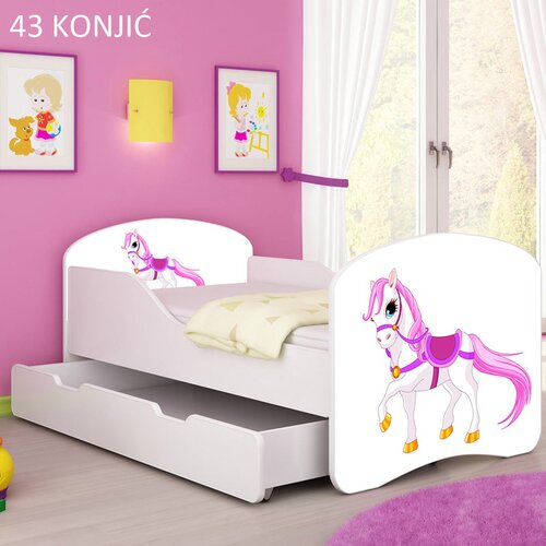  Dječji krevet ACMA s motivom + ladica 140x70 cm 43 Konjić Cene