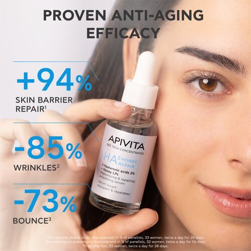 Apivita Bee Tech Concentrates HA5 Honey Repair Serum revitalizirajući serum s hijaluronskom kiselinom 30 ml Slike