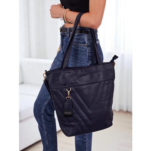 Resti Aurelia Navy Blue Shopper Bag A4 made of ecological leather, Large with a strap Slike