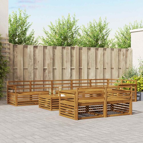 Set vanjskih sofa 9 kom. Prirodna Čvrsto drvo akacije Cene