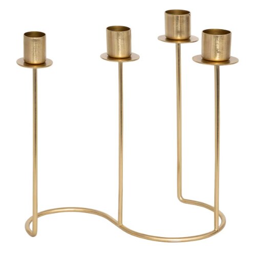 Atmosphera Svećnjak Margy 23x12x20 metal zlatna (204307) Slike