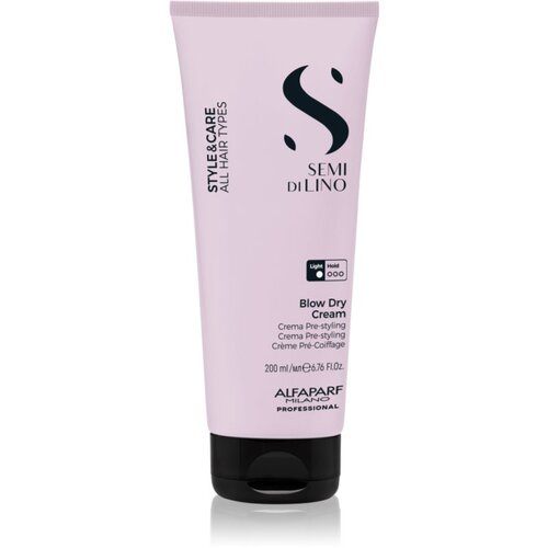 ALFAPARF MILANO Semi di Lino Style&amp;amp;Care Blow Dry Cream za&amp;scaron;čitna krema za pospe&amp;scaron;itev su&amp;scaron;enja las za vse tipe las 200 ml Slike