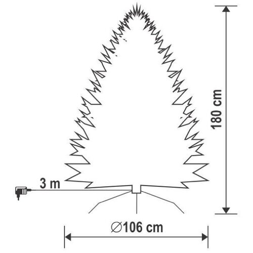  Veštačka jelka 180cm sa osvetljenjem ( KMF6/180 ) Cene