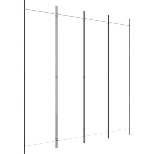  pregrada s 4 panela bijela 200 x 200 cm od tkanine Slike