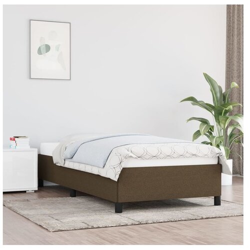  Posteljni okvir temno rjav 90x190 cm blago Cene