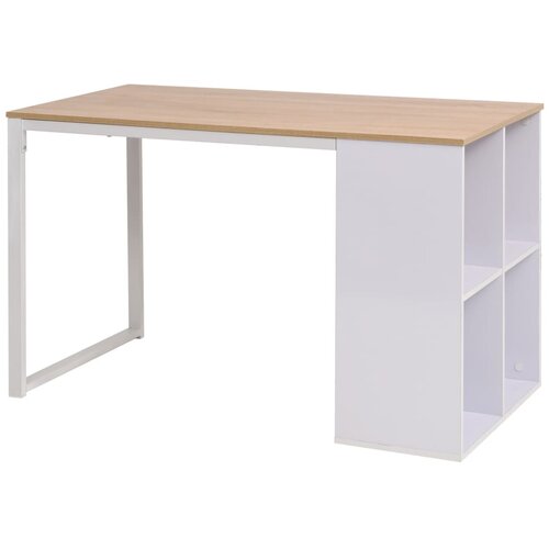  Pisaći stol 120 x 60 x 75 cm boja hrasta i bijela Cene