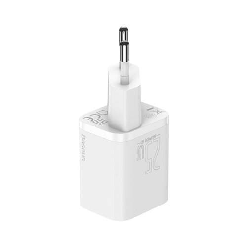 Baseus Super Si brzi punjač adapter, 1C, 25W, USB-C-USB-C 1 m kabel, bijeli Slike