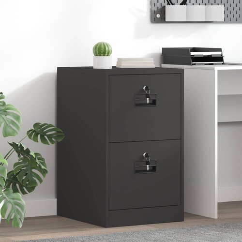 Kabinet za datoteke Crna 44 x 50 x 74,5 cm Hladno valjani čelik Slike