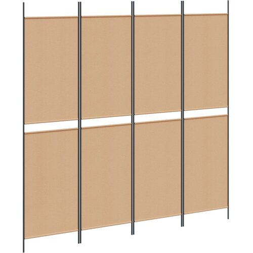  4-Panelski Paravan Bež 200 x 200 cm Tkanina Slike
