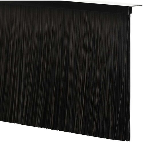 Držač četke za vrata 12 pcs Crna 100 cm Aluminijski legura Slike