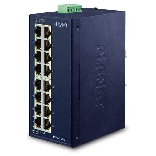 Planet ISW-1600T network switch Unmanaged Fast Ethernet (10 /100) Blue Slike