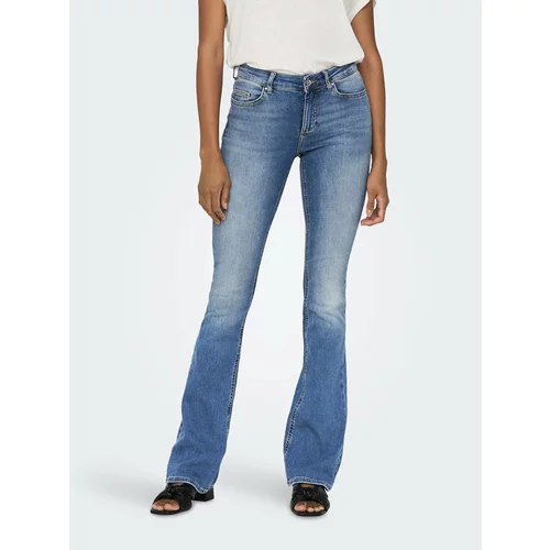 Only Jeans hlače Blush 15245444 Modra Flared Fit