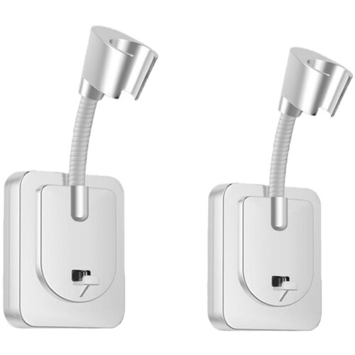 INF Adjustable No-Drill Shower Head Holder 2-Pack &mdash; Universal 4/5" Connector White, (5000158270) Cene