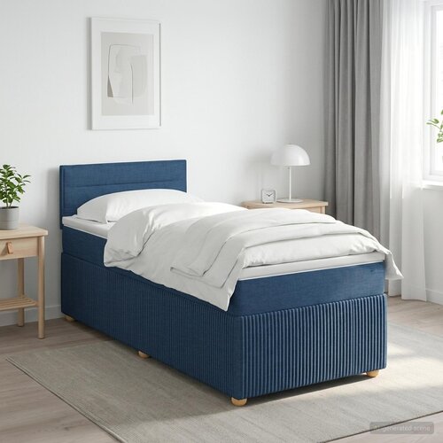  Boxspring krevet s madracem Plava 90 x 190 cm Tkanina Slike