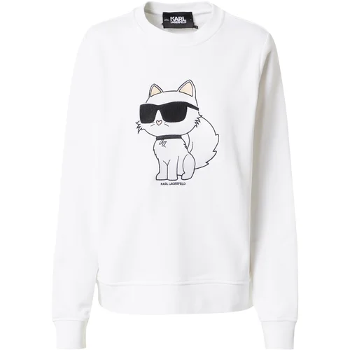 Karl Lagerfeld Sweater majica 'Choupette' crna / bijela