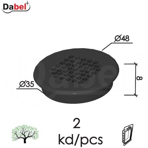 Dabel ventilacioni čep vc1 crna fi35/fi48x8 mm (2kom) Cene