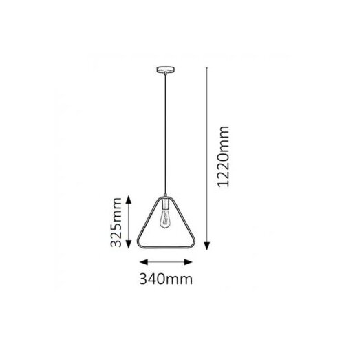 Rabalux levi pendantik triangular E27 max 60W crna industrijska rasveta Cene